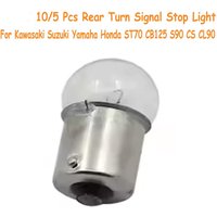 6V 10W 10/5 Pcs Motorcycle Rear Turn Signal Stop Light Bulbs Lamps For Kawasaki Suzuki Yamaha Honda ST70 CB125 S90 CS CL90