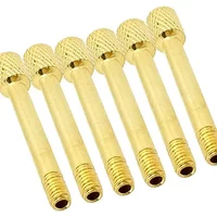 Brass Electric Guitar Tremolo Bridge Saddle Clamp String Screws Black 6pcs