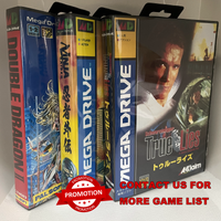 Hot Sale Pepenga Pengo/TRUE LIES/DOUBLE DRAGON 1 2 3 V Game Card With JP Box 16bit MD Cart For Sega Mega Drive/Genesis System