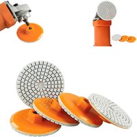Integrated Stone Trimming Polishing Disc, Diamond Polishing Pads, Wet Dry Polishing Pads Kit, for Granite Stone Concrete Mar