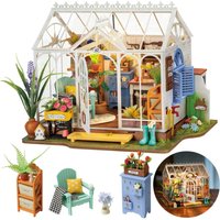 Rolife Dreamy Garden House 3D Puzzle DIY Miniature Dollhouse Kit Crafts Hobbies Bookshelf Decorative Objects DG163