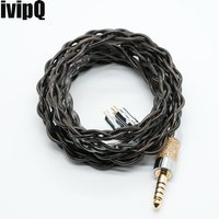 ivipQ-34S Liquid Nitrogen Single Crystal Silver/Graphene Alloy Coaxial Shielded Cable, suitable for MMCX/2PIN/Dual 3.5/IE900 IEM