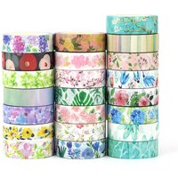 NEW 1PC Decorative Beautiful Floral Leaves Washi Tape Set DIY Scrapbooking Journaling Adhesive Masking Tape Cute Papeleria
