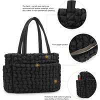 Waterproof Foldable Cloud Diaper Bag Large Capacity Bubble Shoulder Bag Urban Simple Style Nylon Fabric Baby Mother Tot Tote Bag