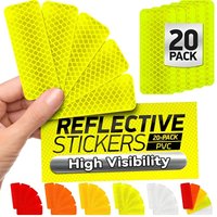 Helmet Car Safety Warning Reflective Stickers Waterproof PVC High Visibility Warning Strip Night Saftety Frame Reflector Sticker