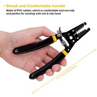 7-Inch Wire Stripper, 10-22AWG Cutting and Crimping Device, Multi-Functional manual Tool for Copper Wire Stripper, professional