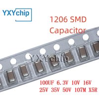 20PCS 1206 100UF 6.3V 10V 16V 25V 35V 50V 107M X5R 20% 3216 SMD Chip Multilayer Ceramic Capacitor