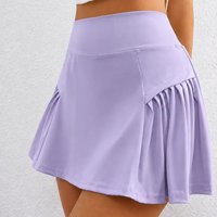 Women's High-Waisted Tummy Control Skirt Pants, Pleated Skirt - Non-See-Through Everyday Wear, Side Pocket Design, Elastic Waist Training Pants, Casual Wear, Pleated Style, Comfortable Fabric, Fashion