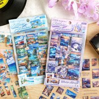 6sheets/lot Kawaii Stationery Stickers Collage chronology Diary Decorative Mobile Scrapbooking Craft