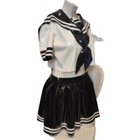 Latex sailor suit set, handmade and customizable, 0.4MM