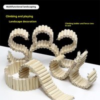 1Pcs Multiple Size Wooden Bridge Cage Hamster Bendable Fence For Small Animals Climbing Hamster Habitat Accessories