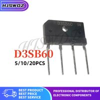 5-20PCS D3SB60 D3SB 60 B60 D3SBA60 bridge stack 3A 600V row bridge flat bridge rectifier Brand New In Stock