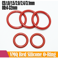 Silicone O Ring CS 1/1.5/2/2.4/3.1 Sealing Washer Red VMQ Oring Plumbing Car Faucet Gasket Oil Resistant High Temperature O-ring