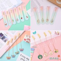 Flowers Butterfly Metal Bookmark School Supplies Book Page Accessories For Girls Kawaii Stationery Book Mark Separador De Libro