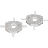 2pcs Headlight Washer Cross Swivel Cover Metal Alloy High Strength WSHR JAGU PAR1 for S‑Type X‑Type