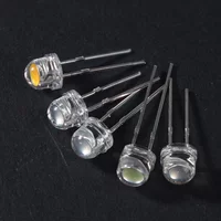 100PCS 5mm Super Bright LED F5 Straw Hat Light Emitting Diode Green Red Yellow White Blue for DIY Electronic Kit