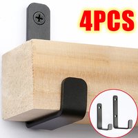 Heavy Duty Metal Garage Storage Hooks With Screws Wall Mounted L Hanger Hooks Utility Hanging Hook Black Metal Towel Coat Rack H
