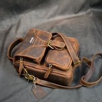 Jeep High-Quality Men's Outdoor Retro Handbag Crossbody Bag Small Square Bag Single Shoulder Backpack Casual Fashion Trend