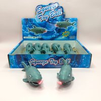 Funny Man-eating Shark Squishy Pop Out Feet Squeeze Toy Realistic Prank Novelty Stress Relief Toy for Kids