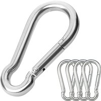 304 Stainless Steel Spring Snap Hook - Key Ring Buckle outdoor 300 Lbs Heavy Duty safety hook hoist buckle chain buckle pet rop