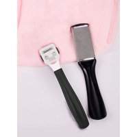 2pcs/set professional foot file set with handle stainless steel pedicure foot care tools for wet and dry feet