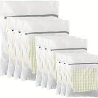 10pcs Anti-deformation Laundry Bag, Mesh Zipper Washing Bag, Combination Laundry Storage Bag For Travel, Underwear Bra Sock Clot