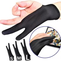 Two-finger Drawing Glove Artist Gloves Anti-touch Drawing Graphics For IPad Tablet Sketch Smudge Guard Palm Anti-fouling Glove
