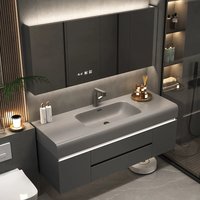 Wholesale Modern Luxury Villa Bathroom Set Vanity Sink Sink Furniture Wooden Bathroom Vanity Smart Mirror