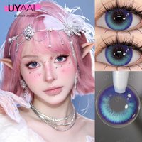 UYAAI Colored Contact Korean Big Eyes Gray Lense Yearly Use Natural New Arrive Makeup Green Blue Lens High Quality Fast Shipping