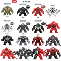 Marvel's legendary superhero series anime characters, Venom family, assembled building block toys, children's birthday gifts