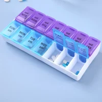 Weekly 14 Grids 7 Days Pill Box Portable Travel Cases Organizer Pill Container Storage Tablets Vitamin Medicine Organizer Box