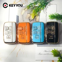 KEYOU TPU Dustproof Car Key Case For Land Rover Range Rover Evoque Sport Freelander Discovery Velar For Jaguar XE XF XJ