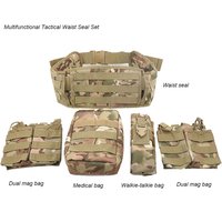 Tactical Outdoor Hunting Battle Waist Wrap Tactical Belt Set Multi-functional Molle Belt Accessory Bag