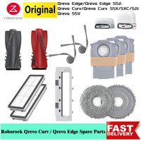Original Roborock Qrevo Curv Spare Parts Main/Side Brush Cover Mop Cloth Filter Dust Bag For QRevo Curv C/S5A/S5V/QRevo Edge S5A