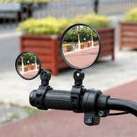 Universal Bicycle Rearview Mirror 360°Adjustable Rotate Convex Wide Angle Cycling Handlebar Rear View Mirrors