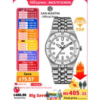 San Martin 40mm Enamel Spiral Dial Integrated Bracelet Men Diver Watch Miyota 9015 Automatic Mechanical Waterproof 200m SN0148 image 4
