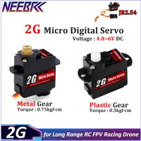 NEEBRC 2G Micro Digital Servo Metal/Plastic Gear JR2.54 Plug for RC Mini Car Airplane Fixed-wing Mini Q Robot WLtoys Axial Parts