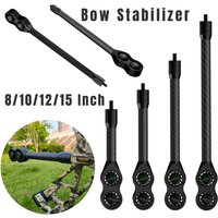 8/10/12/15 Inch Archery Balance Bar Compound Bow Carbon Stabilizer Shock Absorption Damper Target Shooting Outdoor Hunting