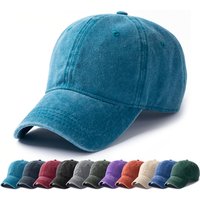 Men Women 53-56cm 56-59cm 60-63cm Vintage Unstructured Baseball Cap Washed Cotton Adjustable Cap for Big/ Small Head and Kids