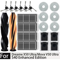 Dreame MOVA V50 Ultra/X50 Ultra/X50 Master/L50 pro Ultra/L40S pro Ultra Vacuum Cleaner Replacement Kit with Main Brush Filter Mo
