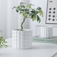 Ceramic Flowerpots European-style Indoor White Bubbles High Sense Small Potted Plants Special Ornaments for SucculentPhalaenopsi