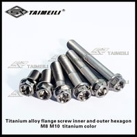 Vis en titane GR5 à tête hexagonale (intérieur et extérieur) M8 M10x20-90mm pour moto, vis de réparation et de remplacement