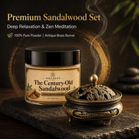 100% Pure Sandalwood Incense Powder 20g Kit Vintage Brass Burner Antique Dragon Censer For Zen Yoga Meditation Home Aromatherapy