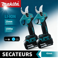 Original Makita 18V Brushless Cordless Electric Pruning Shears - 45mm Cutting, Lightweight Garden Tree Branch Pruner Scissors
