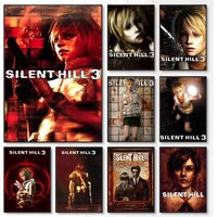 Popular Horror Game S-Silent Hill Poster High Quality Dorm Living Room Aesthetic Wall Decoration Painting Stickers Gift