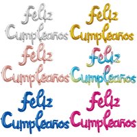 Spanish Lowercase Happy Birthday Alphabet Set Feliz Cumpleanos Spanish Baby Shower Birthday Party Aluminum Film Balloons 1 Set