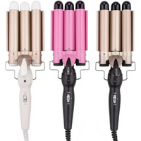 Bigoudi professionnel en céramique, outils de coiffure ondulés, baguette de styliste, fer à friser à trois barils, automatique