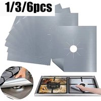 1/2/3/4/6pcs Gas Stove Protectors Cooker Cover Liner Clean Mat Pad Gas Stove Stovetop Protector For Kitchen Cookware Accessories