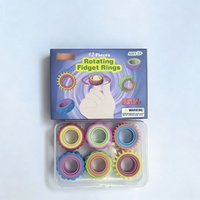 6/12pcs Fidget Toys Children's Rotating Sensory Ring Gyro Decompression Toy Rotating Sensory Ring squeeze Fidget toy Spinner