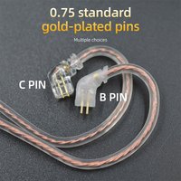 3.5mm Headphone Cord High-Purity Copper Cube Mixed Upgrade Cable Earphone Wire Replacement For KZ EDX Pro/ZS Pro X Headset Cable